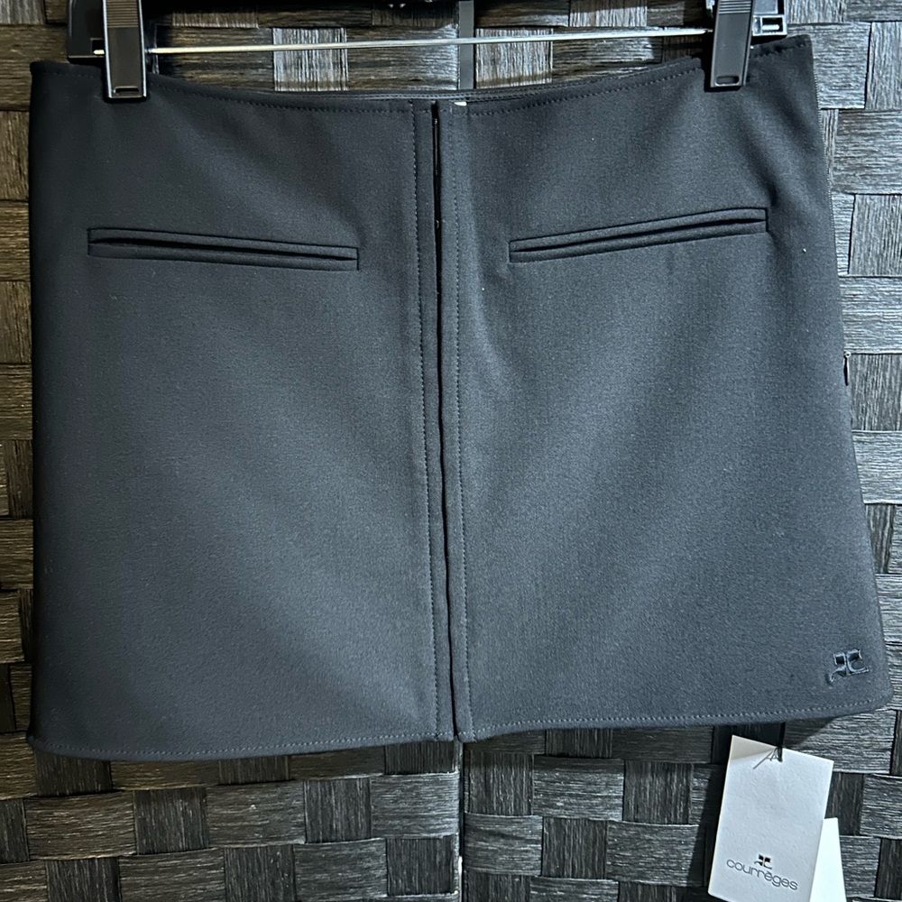 Courrèges Black Mini Skirt